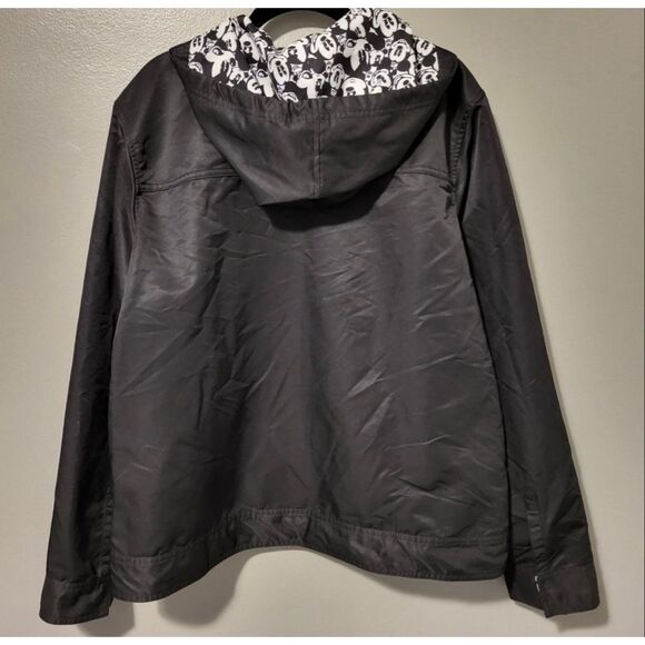 Disney Parks Women's Size S Mickey Hooded Windbreaker Jacket Black Mouse Ears - Picture 3 of 14